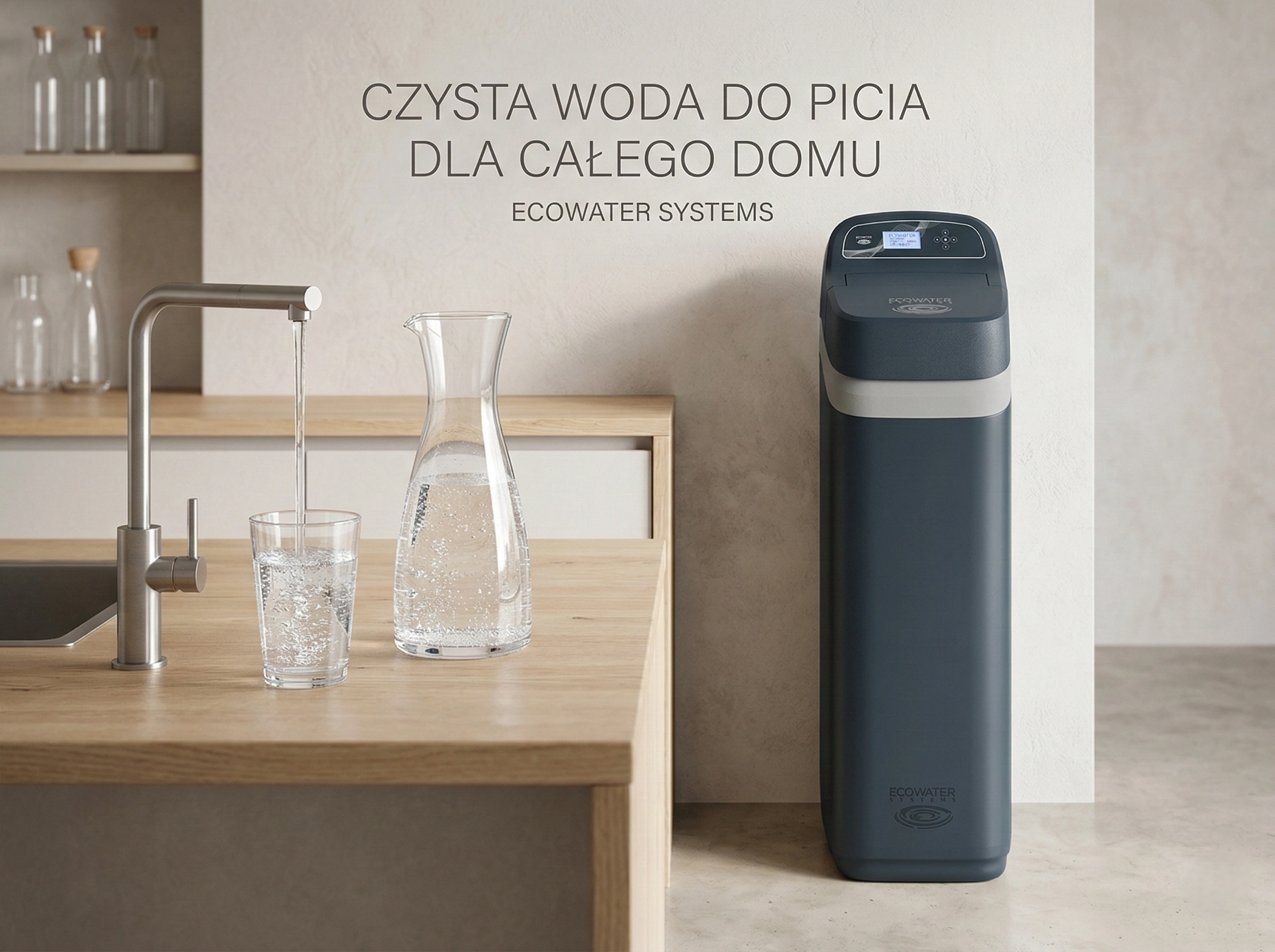Zmiękczacz wody EcoWater Systems — czysta woda do picia dla całego domu