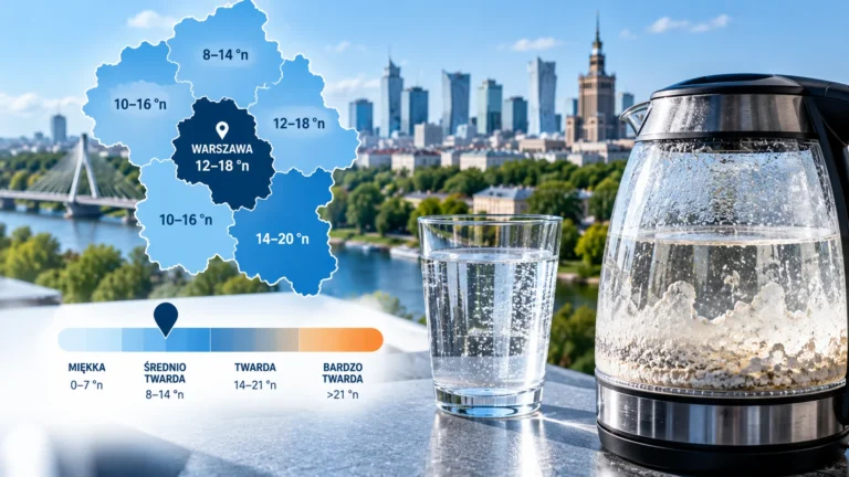 Twardość wody w Warszawie i na Mazowszu: ile wynosi i co z tym zrobić
