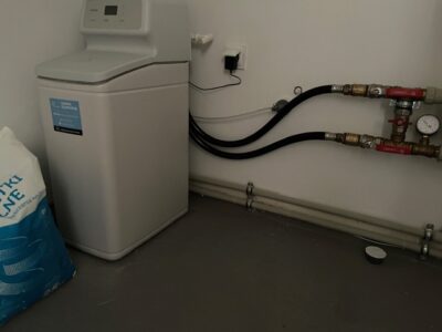 EcoWater softener connected to the water system of a detached house