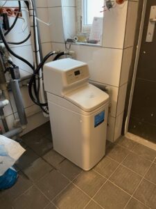 EcoWater softener connected to the water system of a detached house