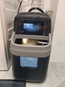 EcoWater softener connected to the water system of a detached house
