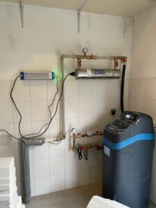 EcoWater softener connected to the water system of a detached house