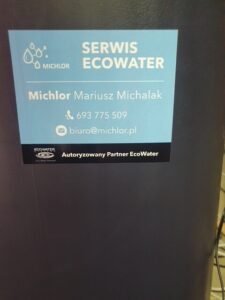 Water filter and EcoWater softener installed in a utility room