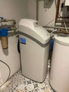 EcoWater softener installed in the plant room of a house