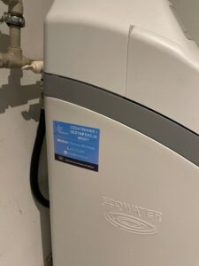 EcoWater water softener installed on a domestic water system, a MICHLOR project