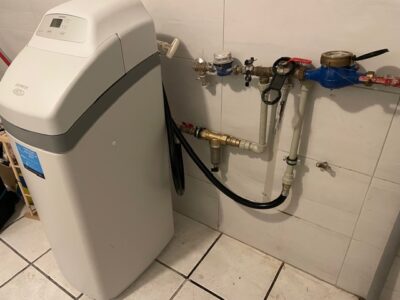 EcoWater softener installed in the plant room of a house