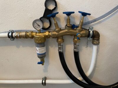 EcoWater water softener installed on a domestic water system, a MICHLOR project