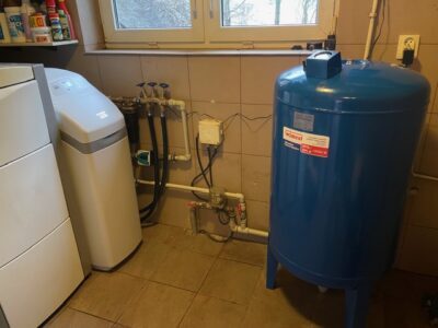 EcoWater softener installed in the plant room of a house
