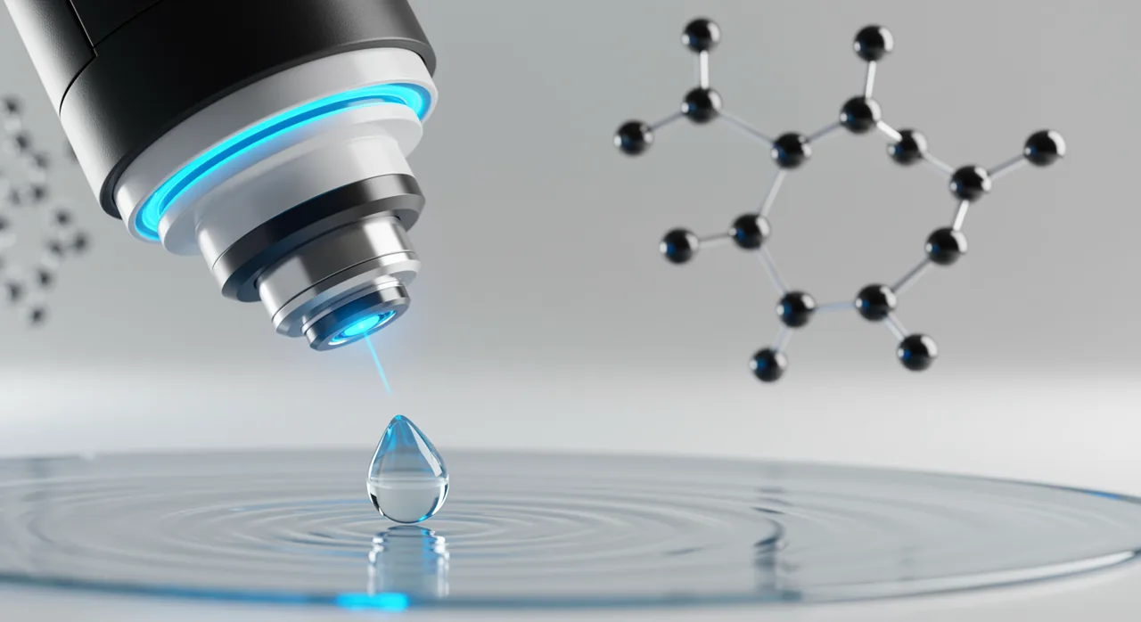 Dwutlenek chloru ClO₂ — struktura molekularna silnego utleniacza niszczącego biofilm i Legionellę bez tworzenia trihalometanów